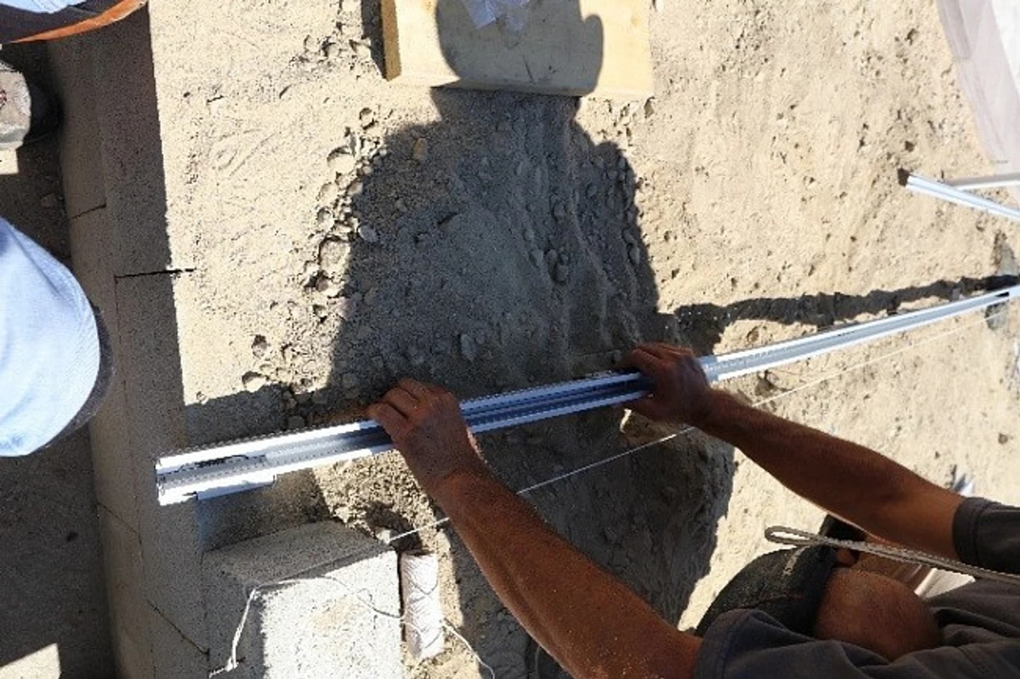 Pool cover installation step 1
